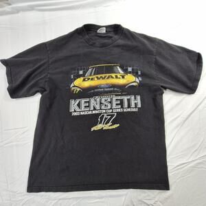 Vintage Matt Kenseth Shirt Mens Large Black NASCAR Racing Chase Graphic Tee